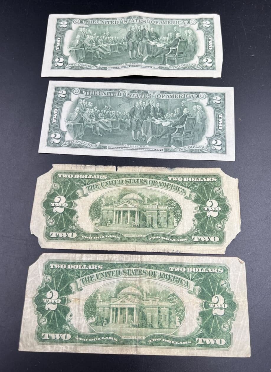 80 Years of Small Size US $2 Bills Set 1928 1953 * Star 1976 & 2009 Star Bills 2