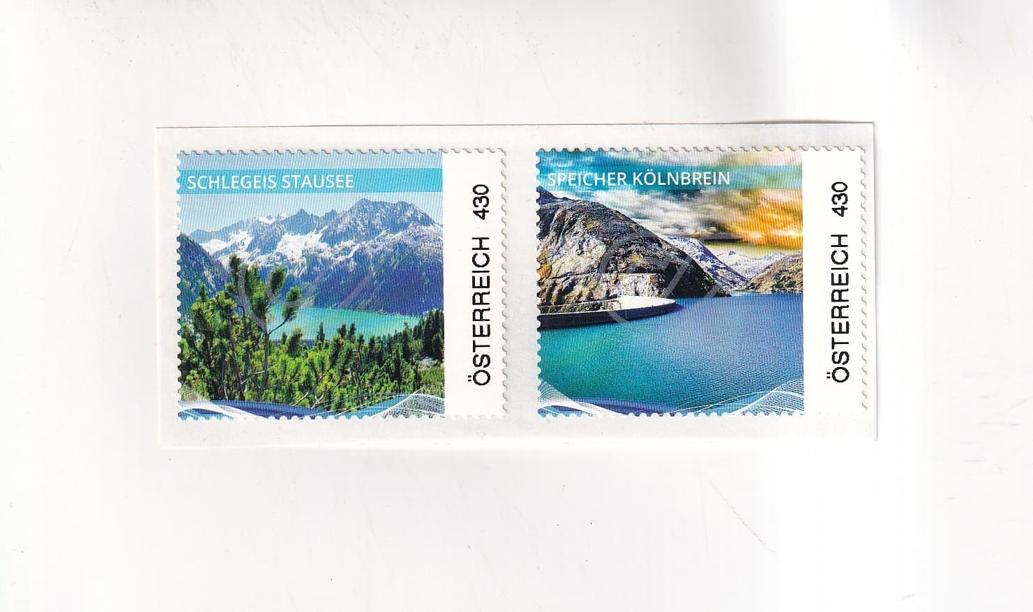 AUSTRIA Stamp 8 ATM DISPENSER Schlegeis Reservoir Kölnbrein NOMINAL 18.50 3