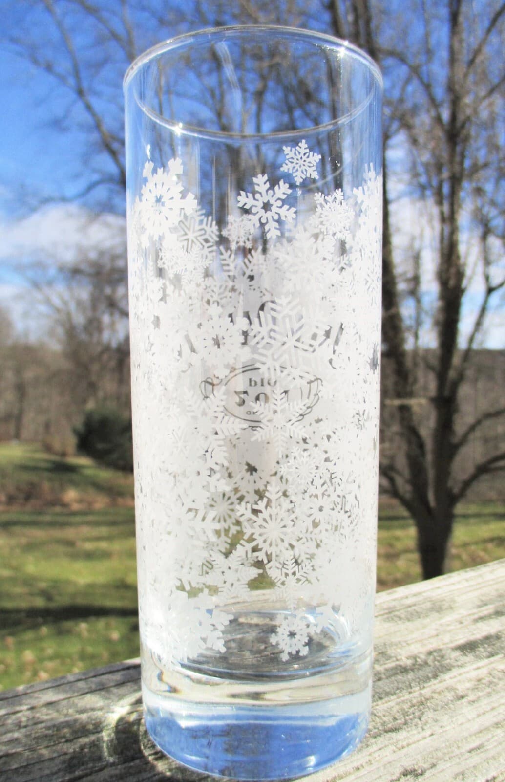 Jack Daniels Old No. 7 Whiskey Snowflake 6" Highball Collins Cocktail Glass 2