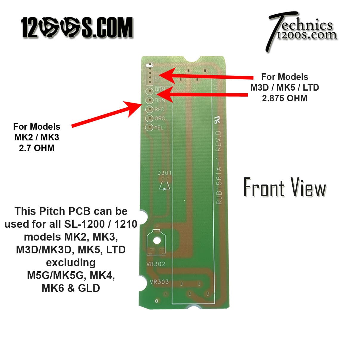 NEW TECHNICS 1200 1210 PITCH CONTROL PCB PRINTED CIRCUIT PC BOARD MK2 M3D MK5 2