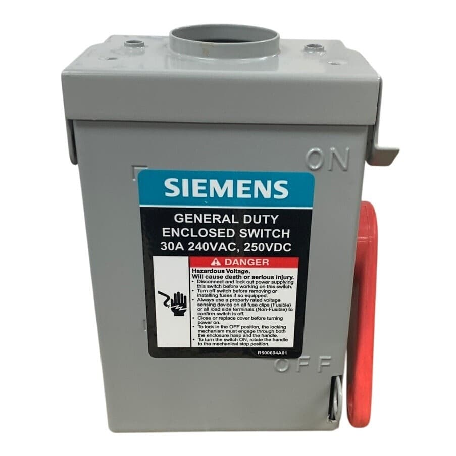 New Open Box Siemens GNF321RA 30A Non Fusible General Duty Safety Switch