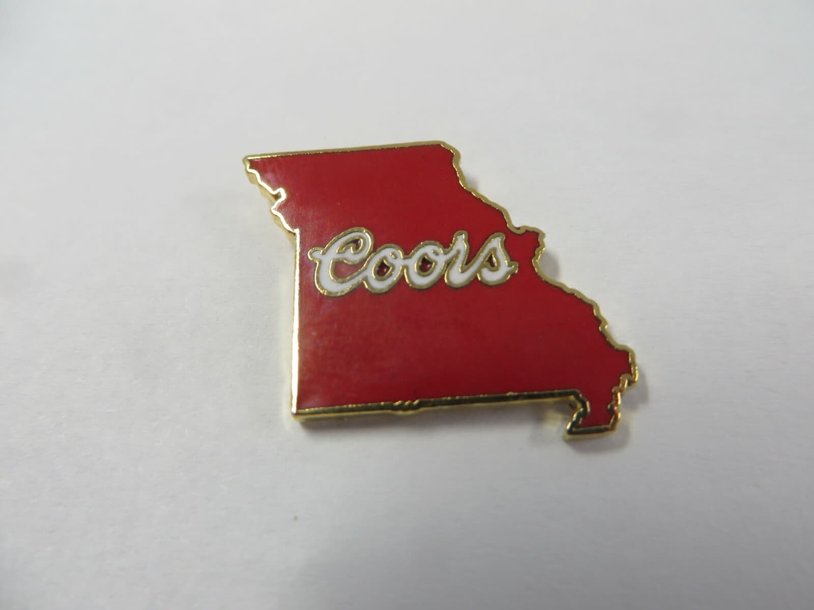 Vtg COORS BEER Pin Button MISSOURI Shape of State Advertising Lapel Hat Tie 4
