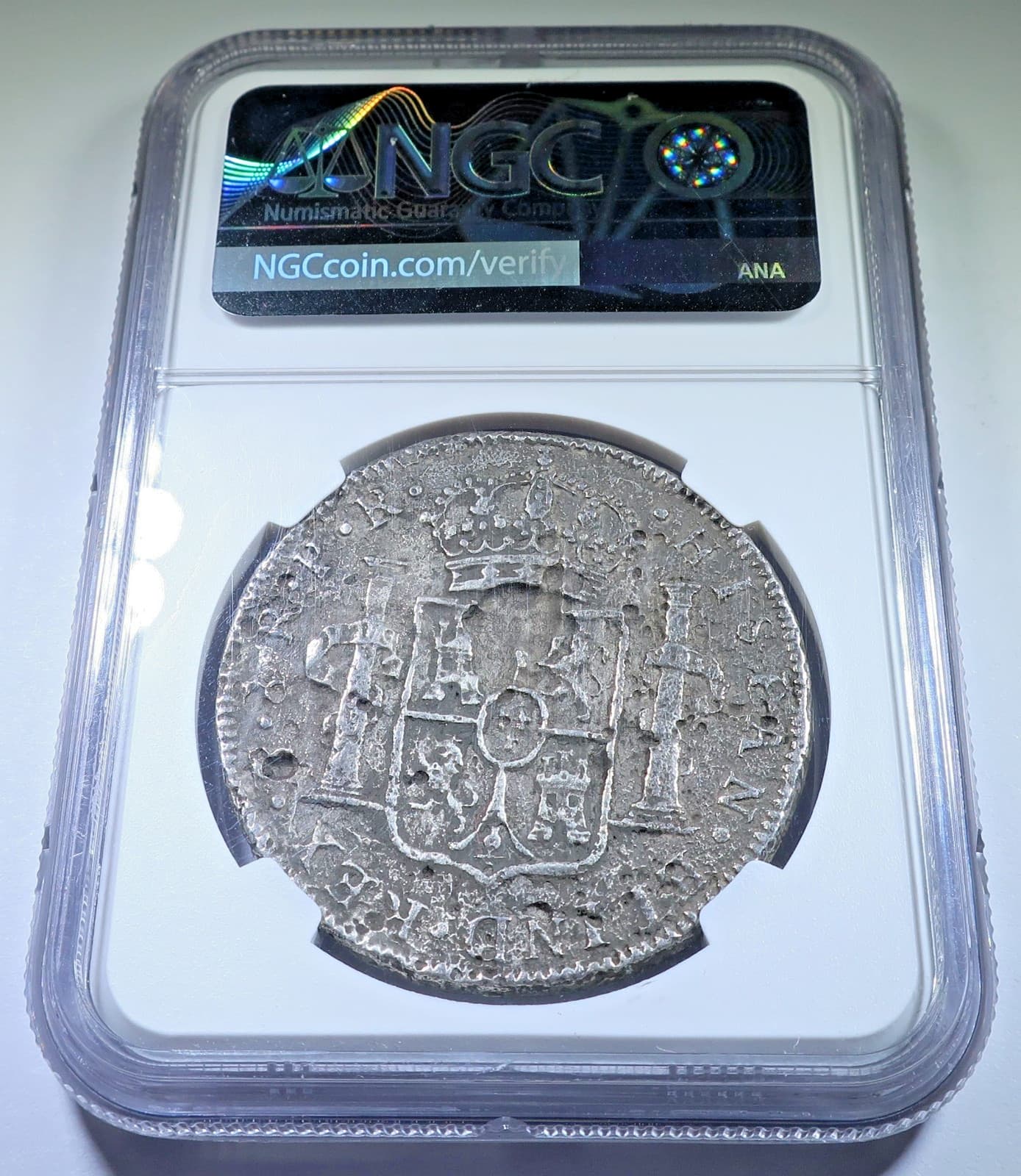 1778 Hartwell Shipwreck Bolivia 8 Reales Spanish Colonial NGC 1700's Dollar Coin 2