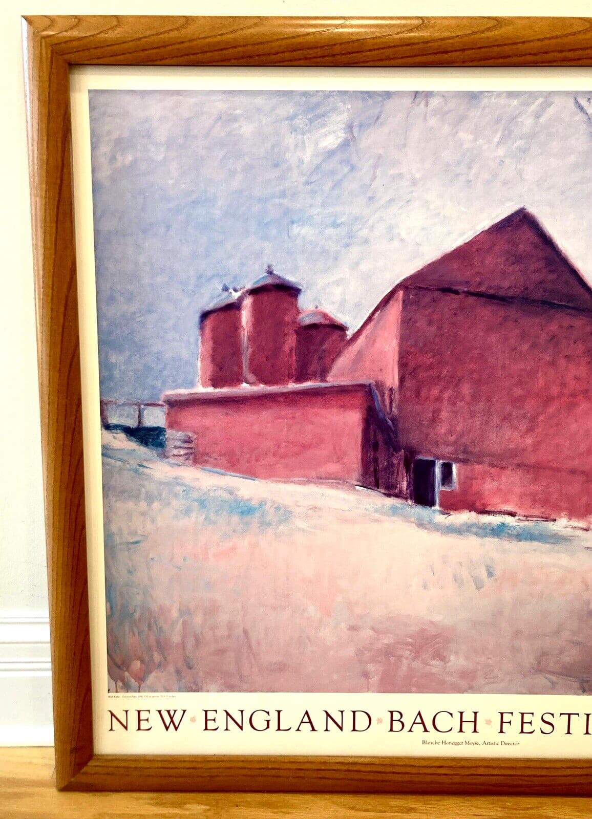 FRAMED New England Bach Festival Fall 1986 Poster Limited # 468 Wolf Kahn 2