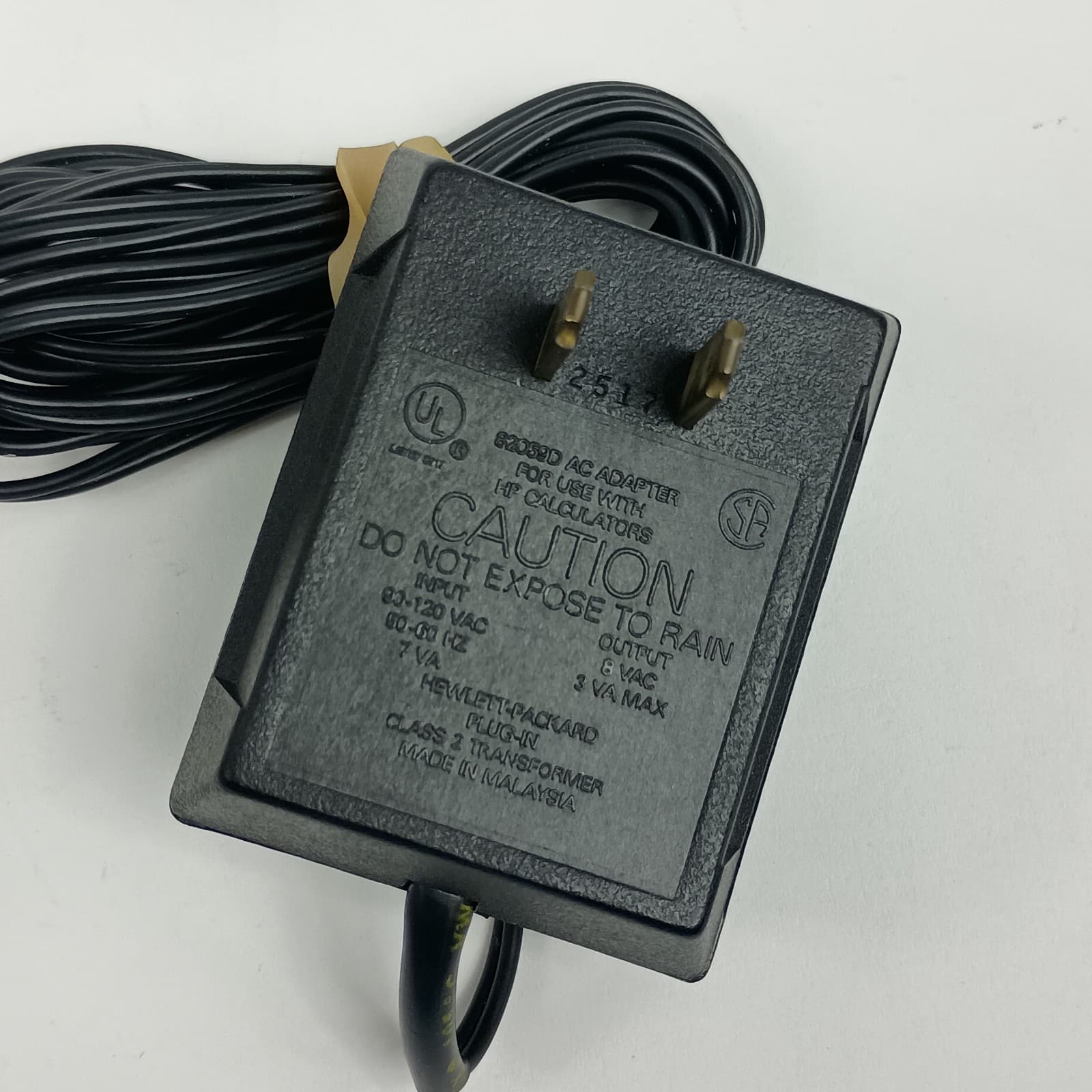 Hewlett-Packard HP 82059D AC Adapter Charger for Calculators Topcat Sting 10 19C 2