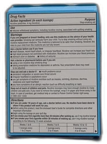 *2025-12-1* Amazon Basic Care Coated Ice Mint Nicotine Polacrilex Lozenges, 4 2