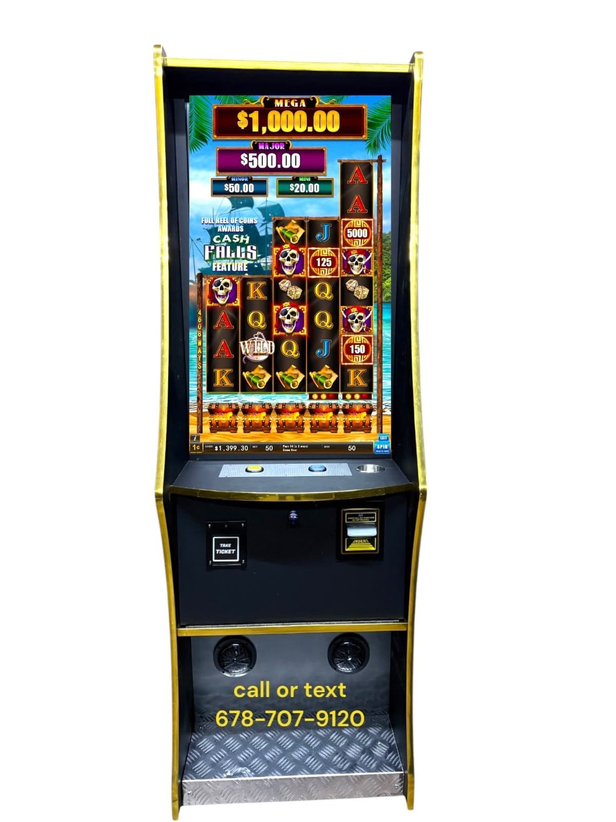 FIRE LINK CASH FALL  four in one 43 inch TOUCH  SLOT MACHINE