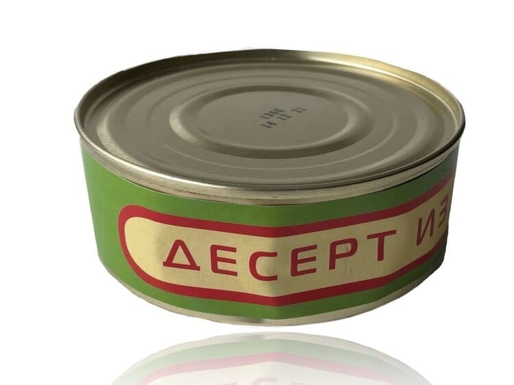 Authentic Astronaut Cosmonaut Space Food "Apple Dessert”  Tin Can