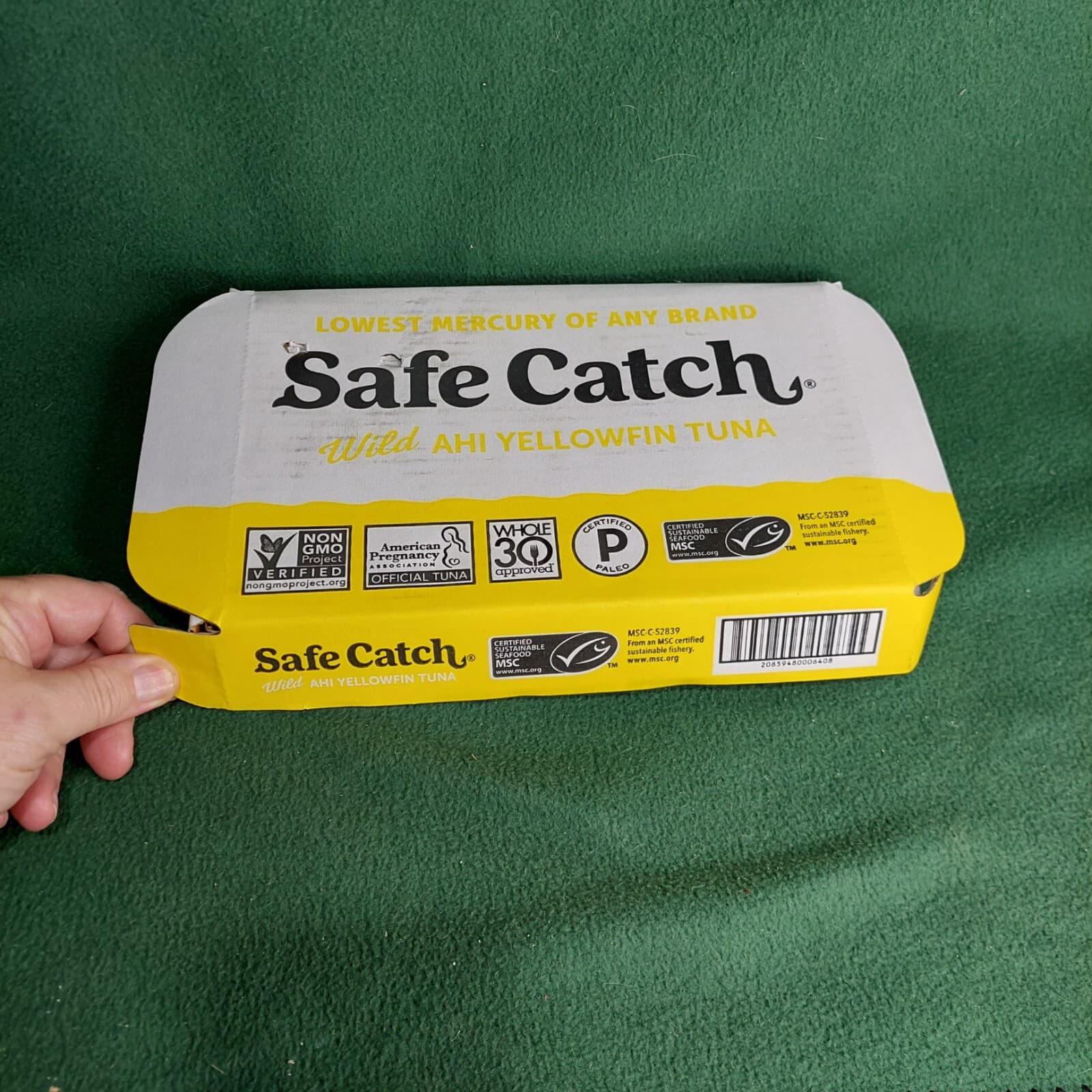 Wild Ahi Yellowfin Tuna 5 Oz canned Case Of 6 Cans By Safecatch EXP 10/2027 3