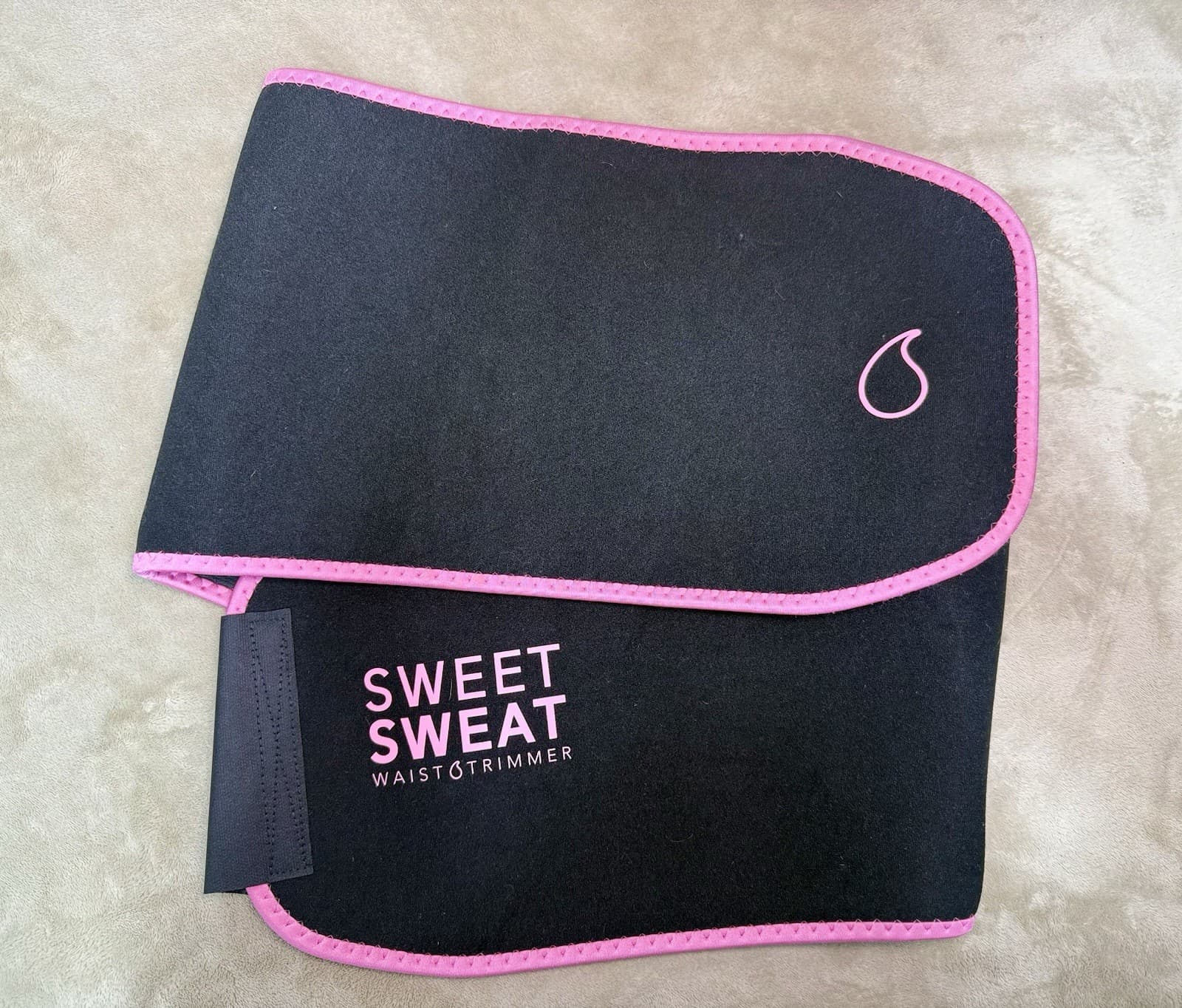 Sweet Sweat Waist Trimmer Band Women Men Trainer Faja Belt Black Pink Size XL 3