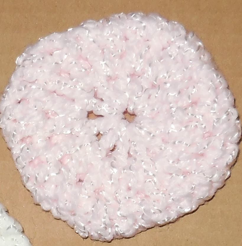 NEW Crocheted BUNCover SNOOD DANCE BALLET pink  3" across Girls/Ladies