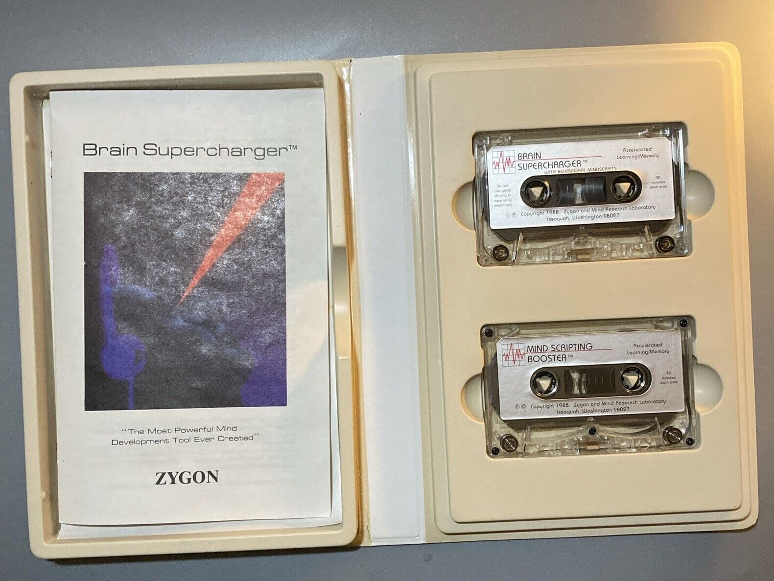 Zygon Brain Supercharger Subliminal System Tapes Accelerated Learning Memory VTG