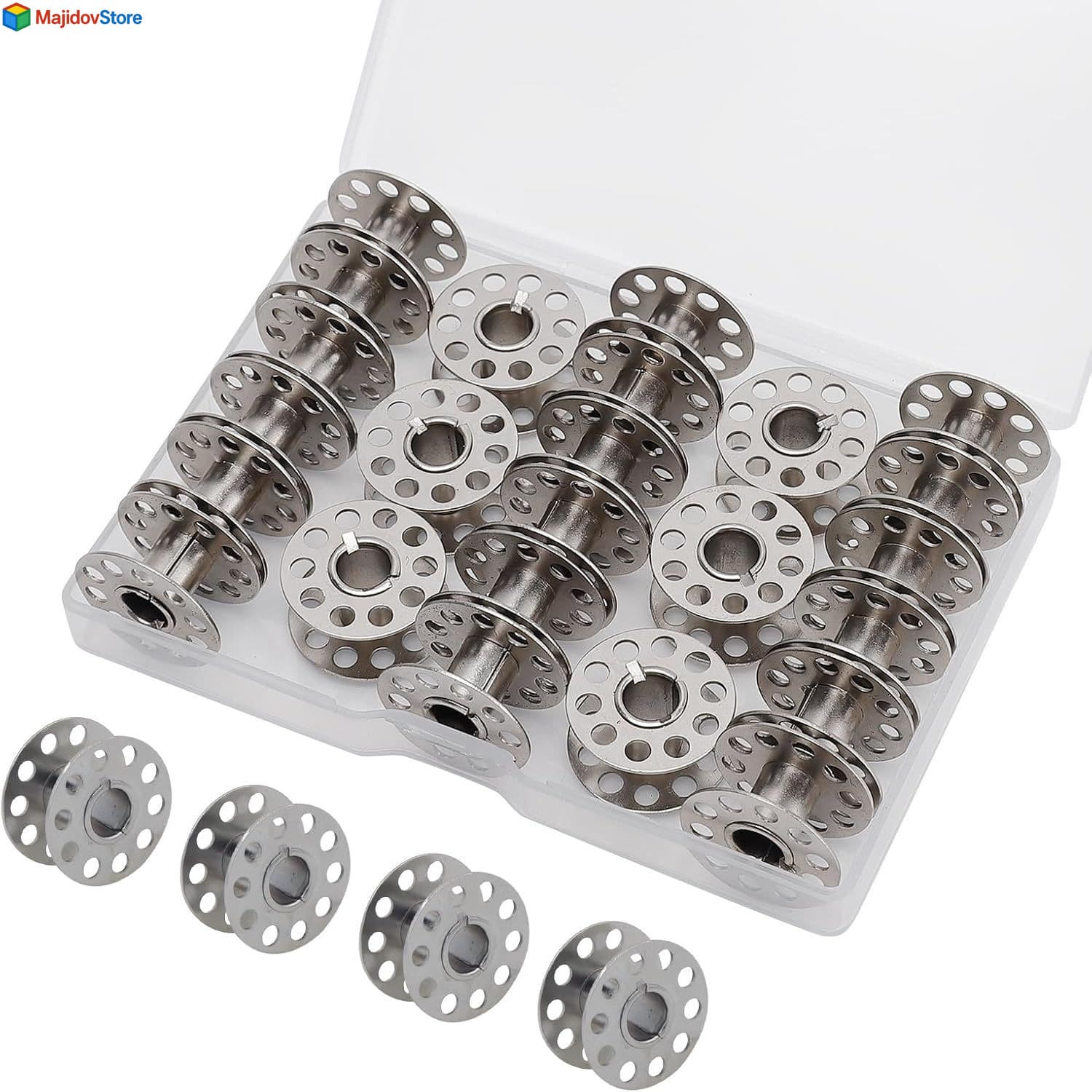 Metal Sewing Machine Bobbins, 28 PCS Universal Sewing Machine Bobbins 
