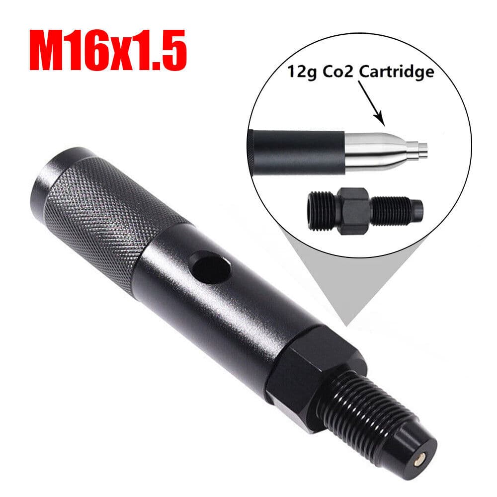 M16x1.5 Quick Change 12g CO2 Cartridge Adapter with 88g or 90g Capsule Threads