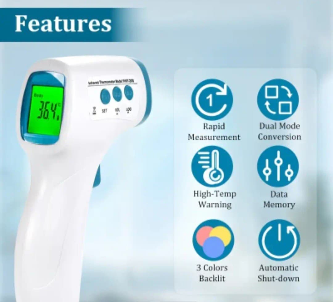 NON-CONTACT CE Medical Grade Infrared Forehead Thermometer LCD Laser USA SHIP🌡 2