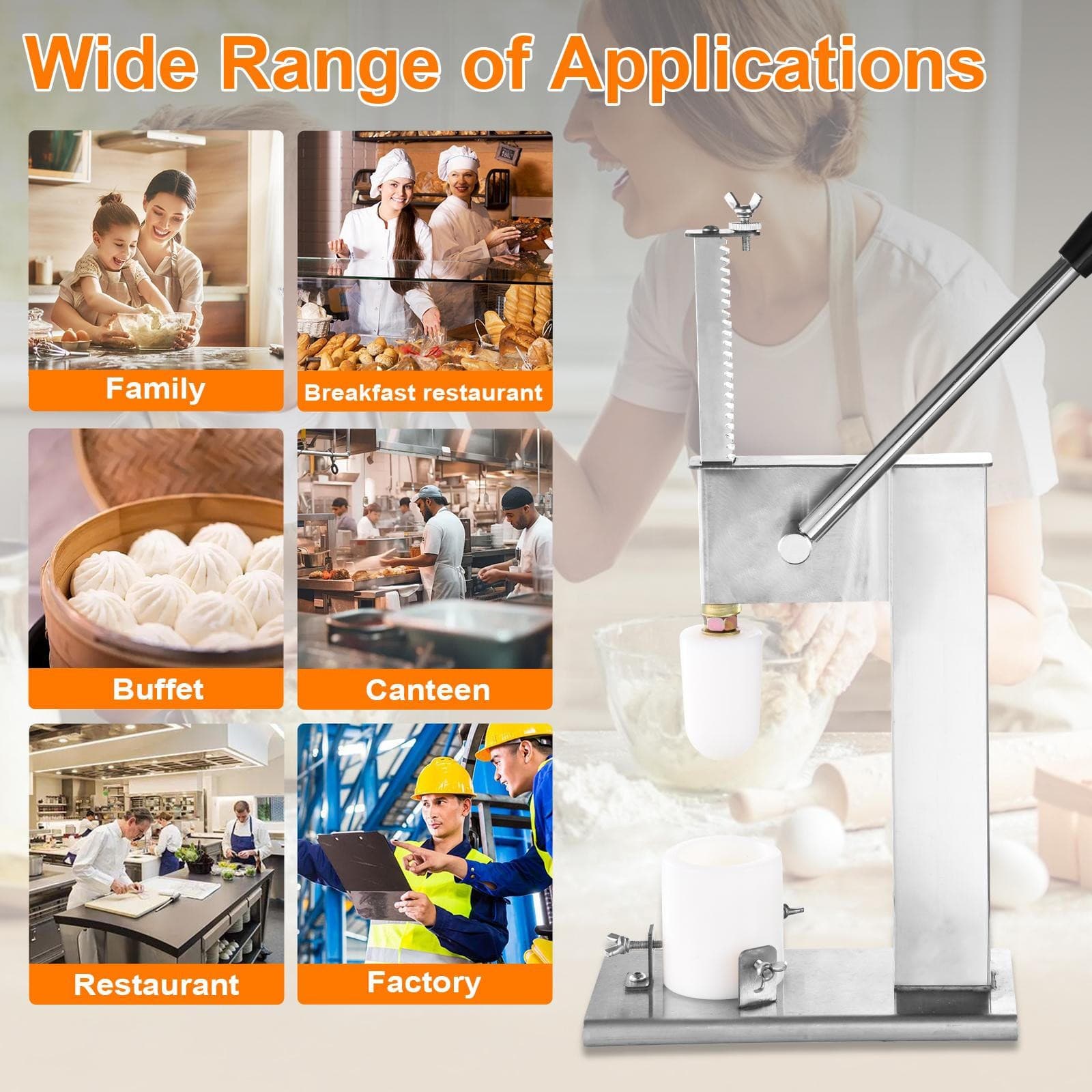 Commercial Baozi Maker Manual Bun Mold Stainless Steel Dough Press Machine 3