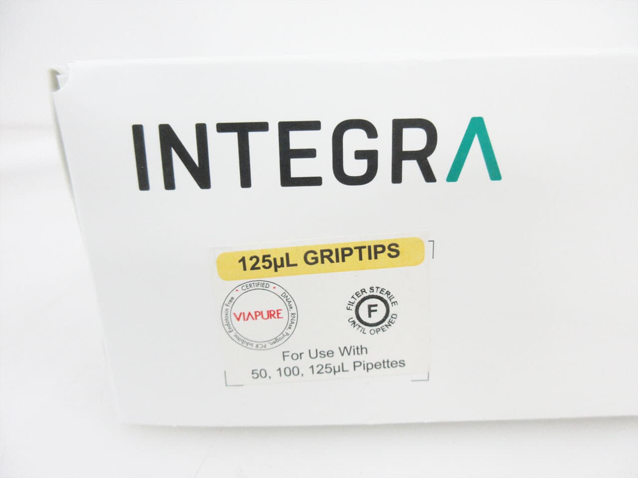 BOX INTEGRA 4425 FIVE RACKS OF 384 125 uL PIPETTE TIPS GRIPTIP FILTER STERILE 2