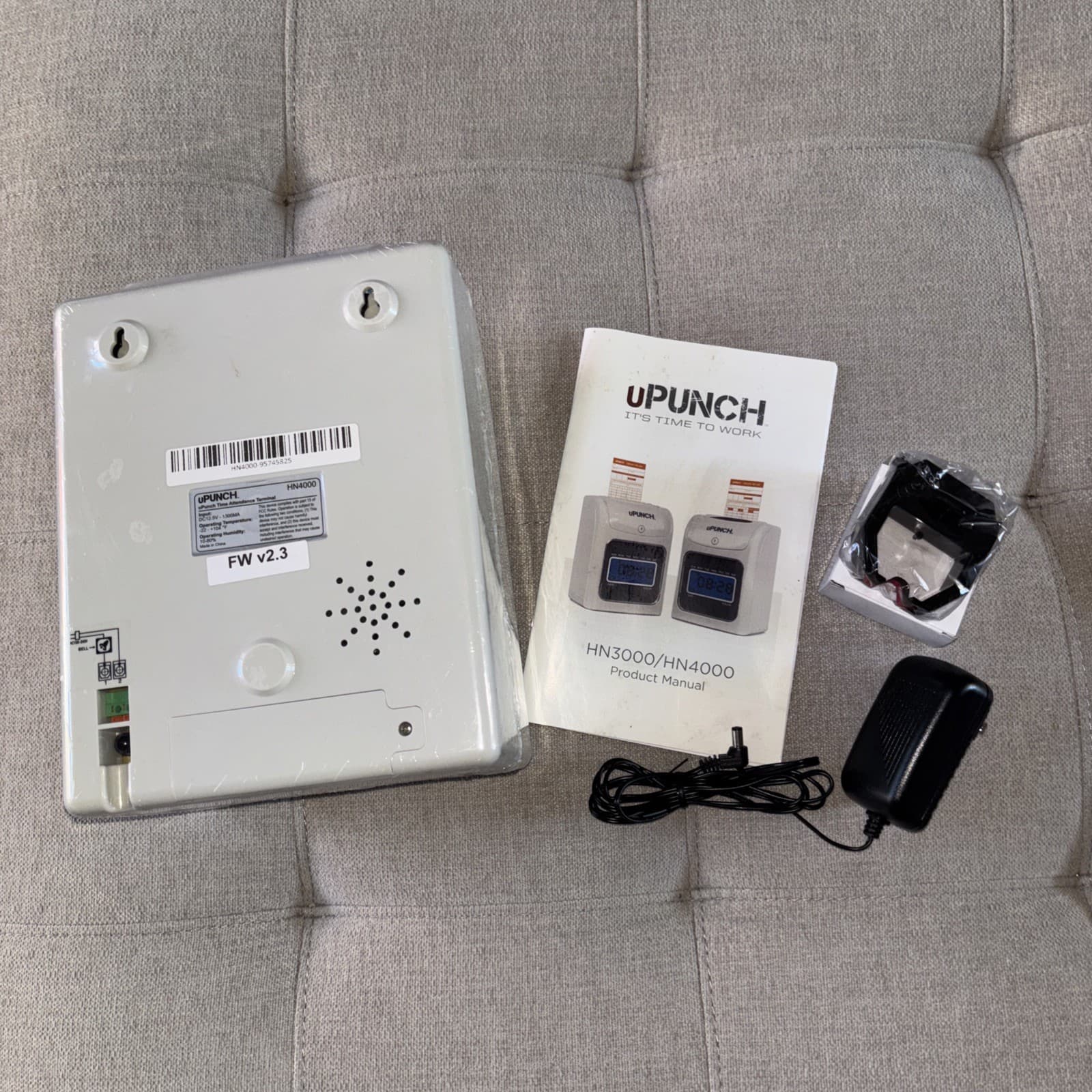 uPunch LED Time Clock Punch Pay Calculating Time Clock HN4000 NO KEY New Sealed 3