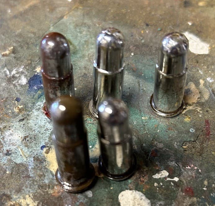 Vintage LECO Cap Plastic Bullets for Western Holster Play Set. USA. (5) 2