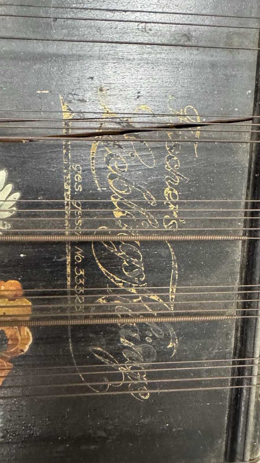 Antique Hammer chord ZITHER from the 19th century German Made 6