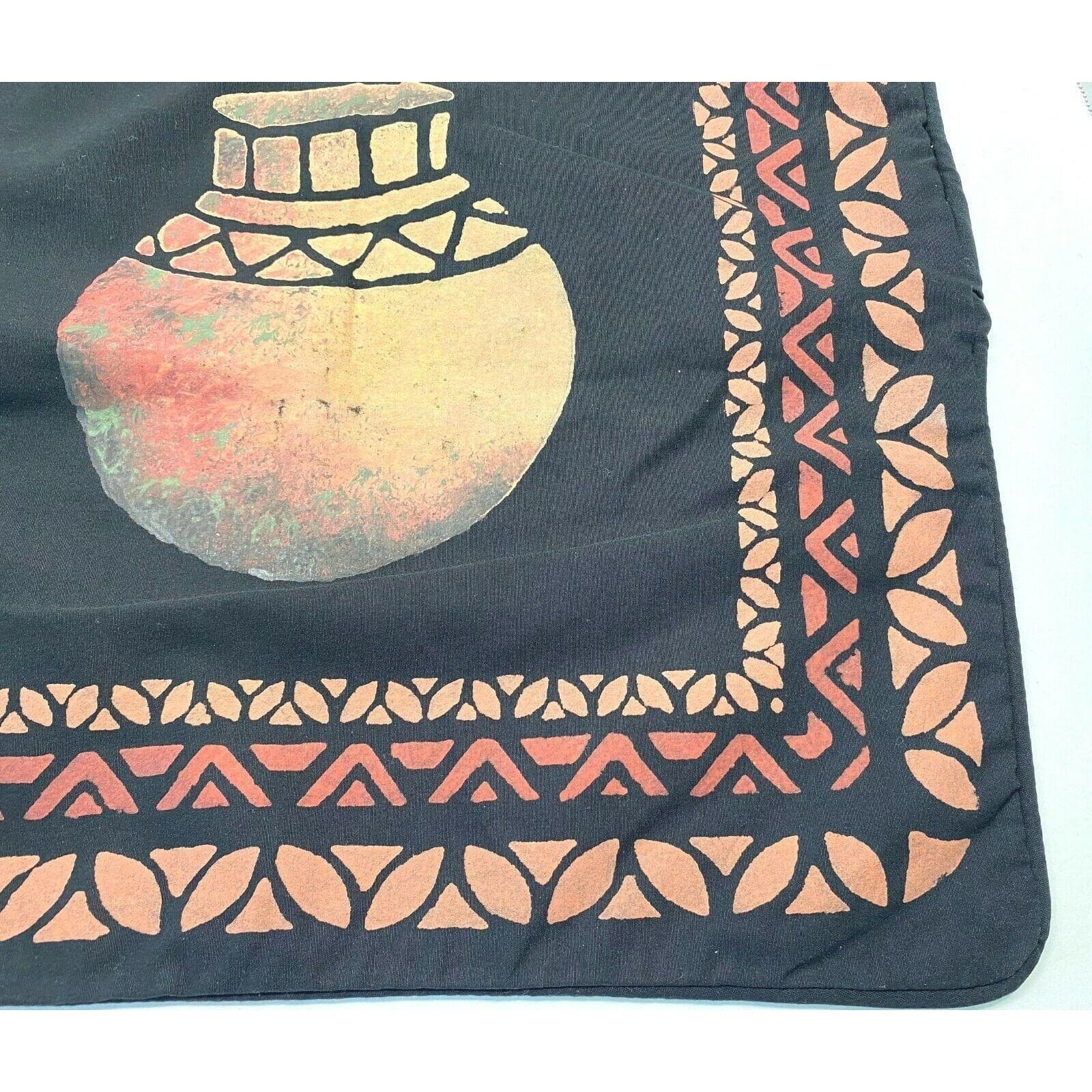 Vintage Ethnic Pottery Pillow Sham Cover Aztec Indian Southwest Painted Fabric 6