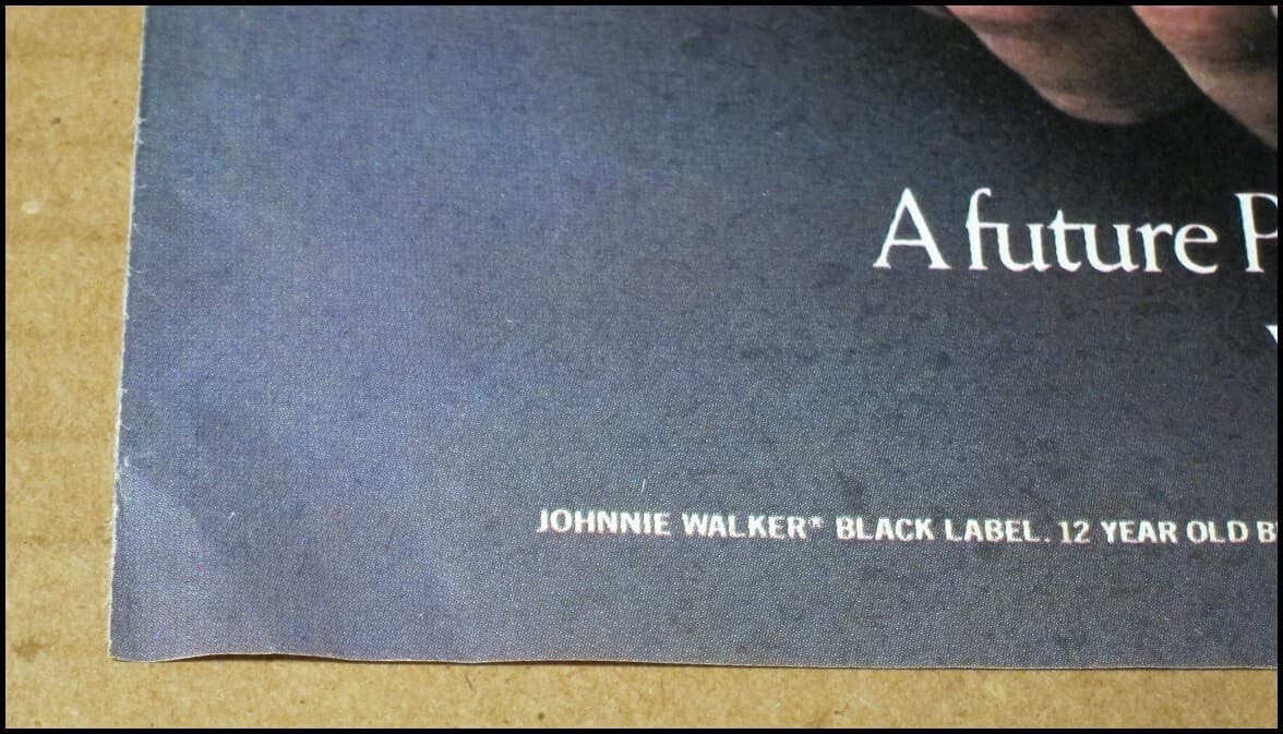 1980 Johnnie Walker Black Label Whisky Print Ad Advertisement Future President 5