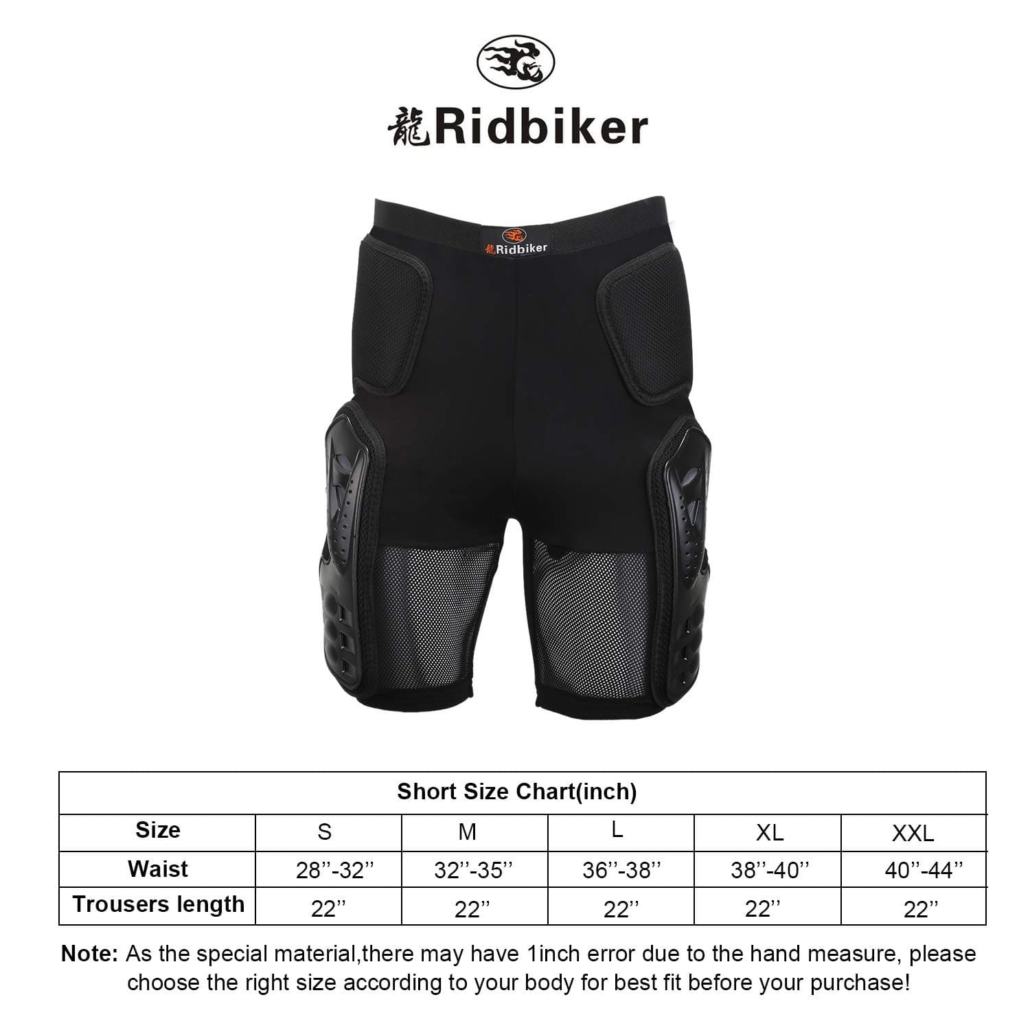 Ridbiker Skating Padded Shorts Protective Hip Butt and Tailbone, Snowboard Prote 6