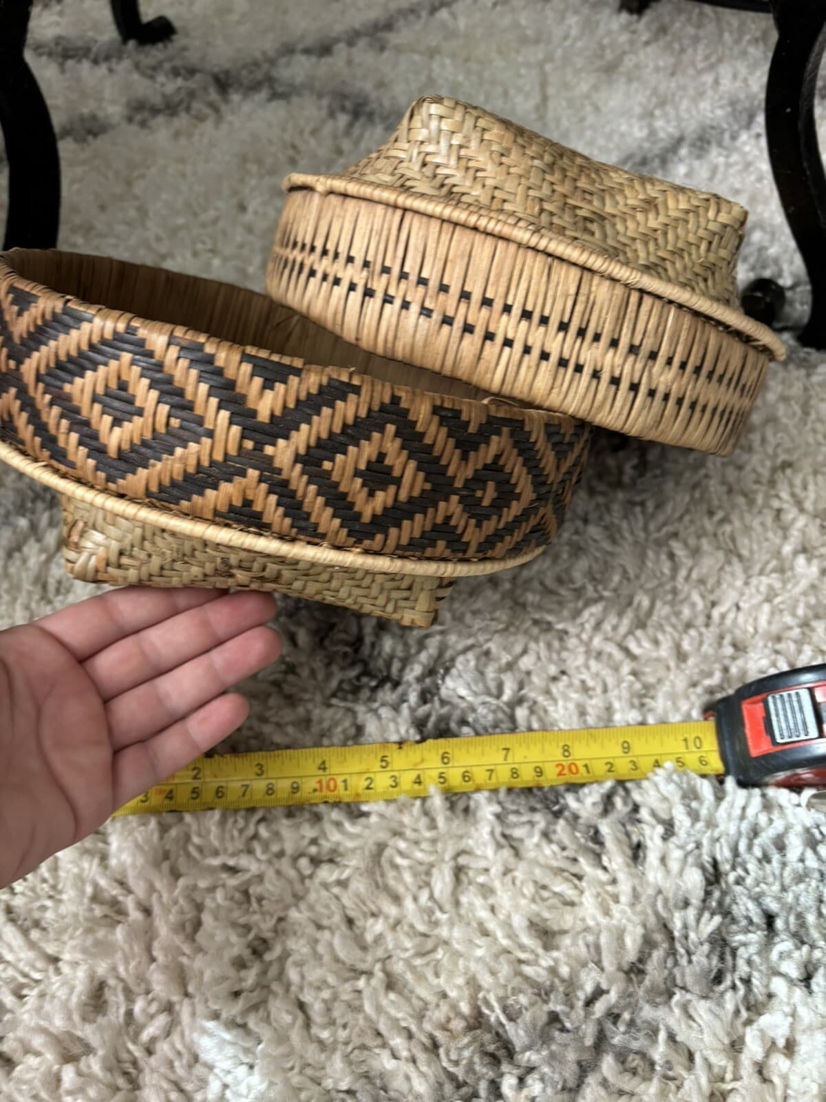 Antique African Kuba Basket Perfect Condition 6