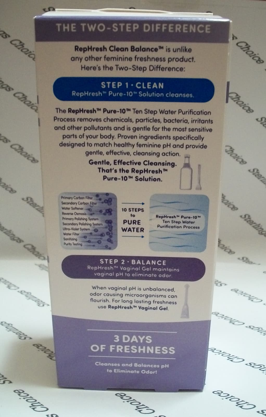 RepHresh Clean Balance Feminine Freshness 2-Step Kit Exp. Read Description 3