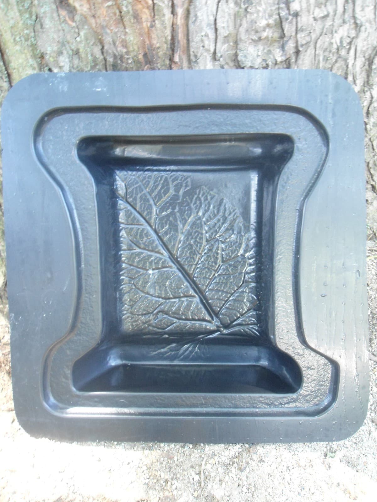 Leaf bench leg plastic mold concrete mould  .150 abs plastic 13.5"H x 12"W x 3" 6