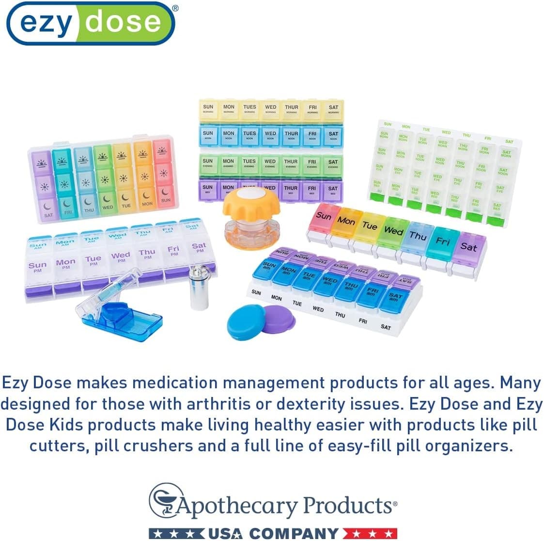 EZY DOSE Crushes Pills, Vitamins, Tablets, Storage 1 Count (Pack of 1), Blue  4