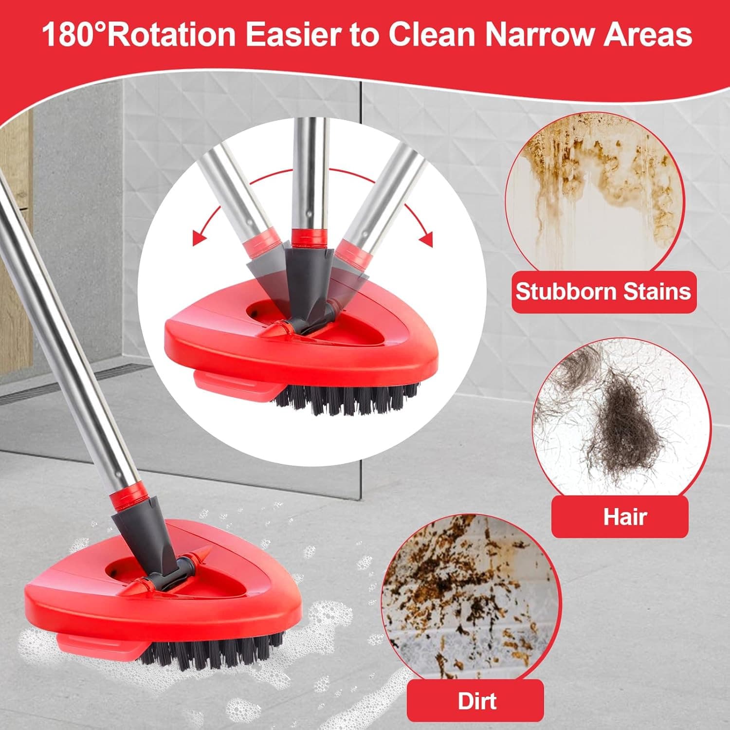 Scrub Brush O-Cedar Rinse Clean 2 Tank System Spin Mop Head Replacement 1 Clean 6