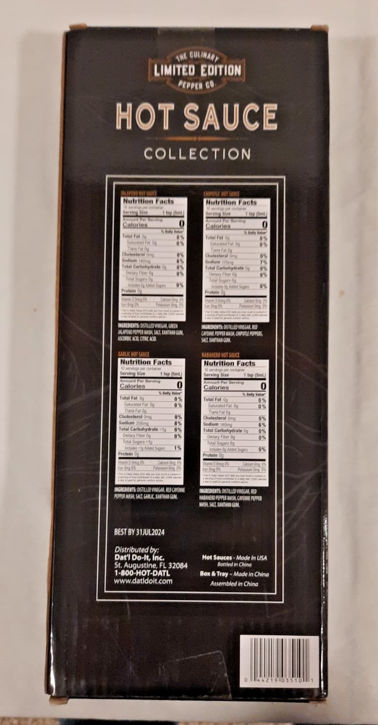BRAND NEW LIMITED EDITION PEPPER CO. HOT SAUCE COLLECTION 4 FLAVORS 1.7 OZ BOTT. 2
