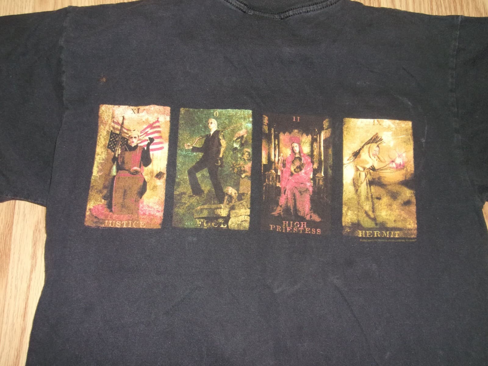 2000 Marilyn Manson Hierophant Tarot Card T Shirt Mens Medium Good Condition 5