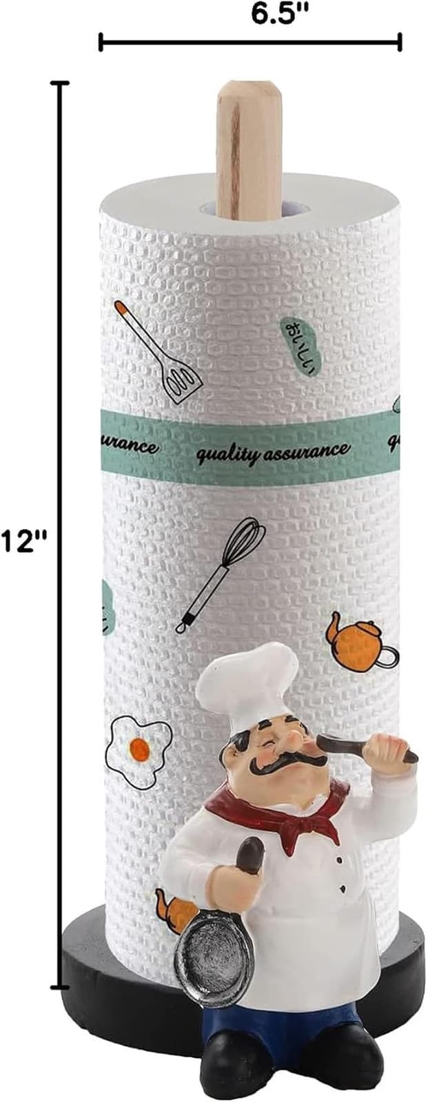 Suwimut Chef Style Paper Towel Holder, Resin Crafts Display Chef Figurines Creat 6