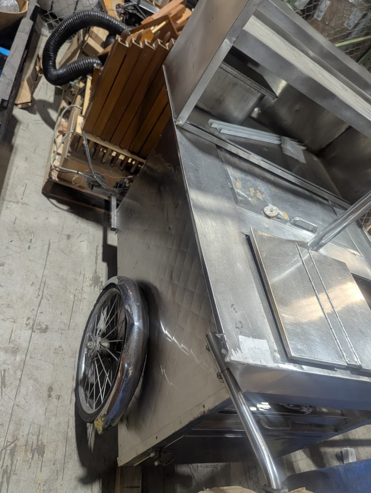 New York Style Stainless Steel Gas Mobile Hotdog Food Concession Cart Propane  2