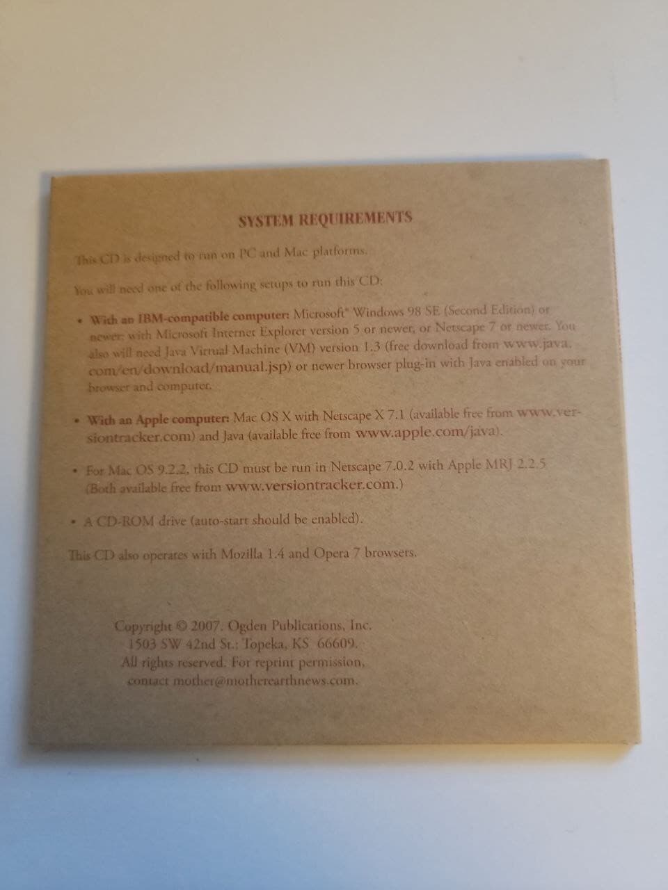 Mother Earth News on PC CD 2000 - 2007 960 articles from 42 Issues Library 2