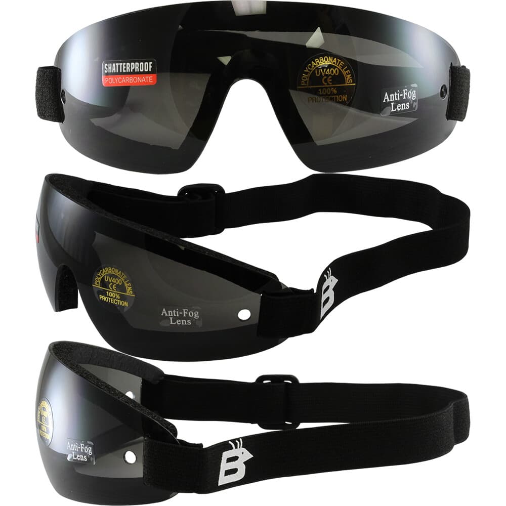 4 Set Birdz Wing SkyDiving Motorcycle Goggles UV400 YELLOW SMOKE BLUE CLEAR 3