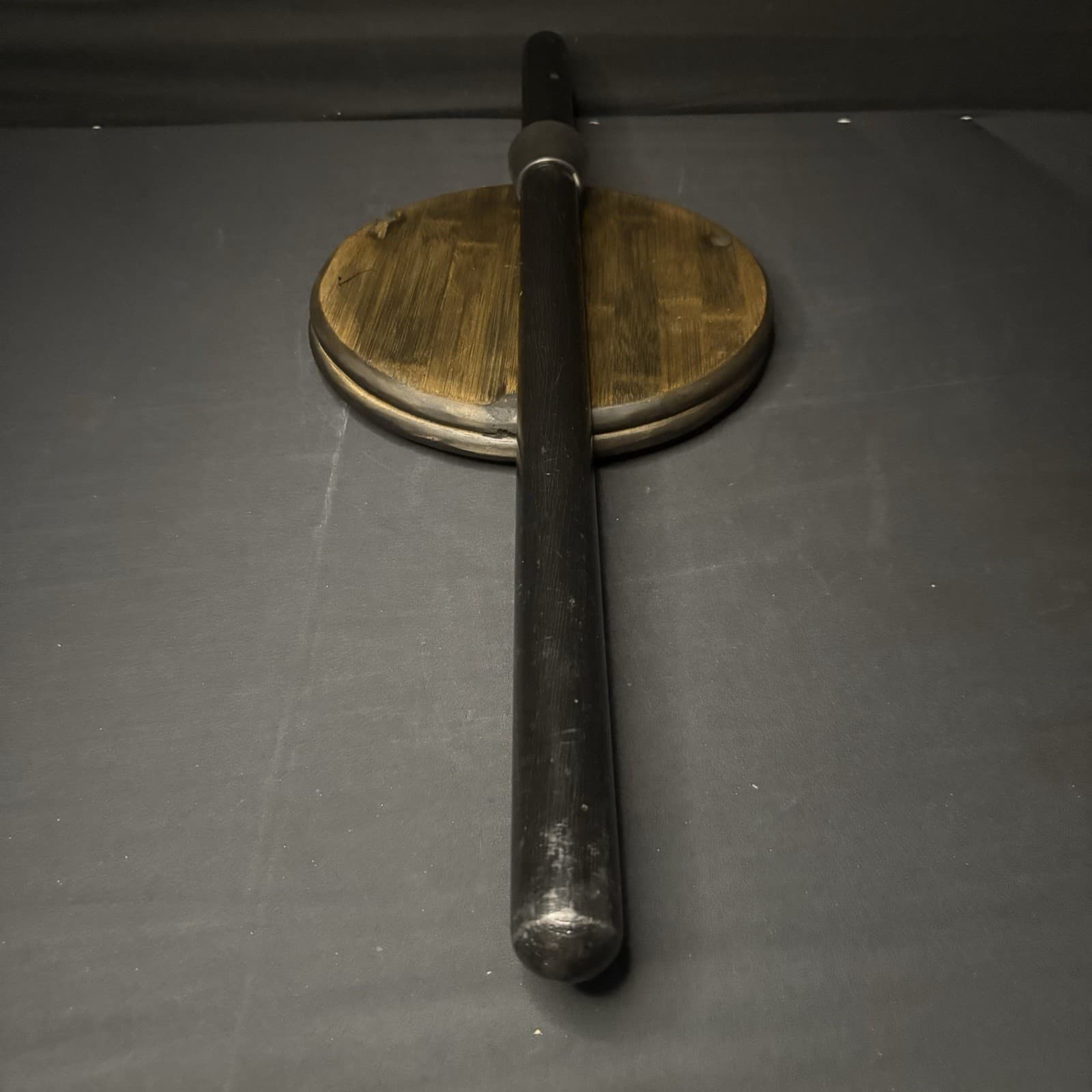 Wood Walking Stick 26" Black with Rubber Hand Guard 4