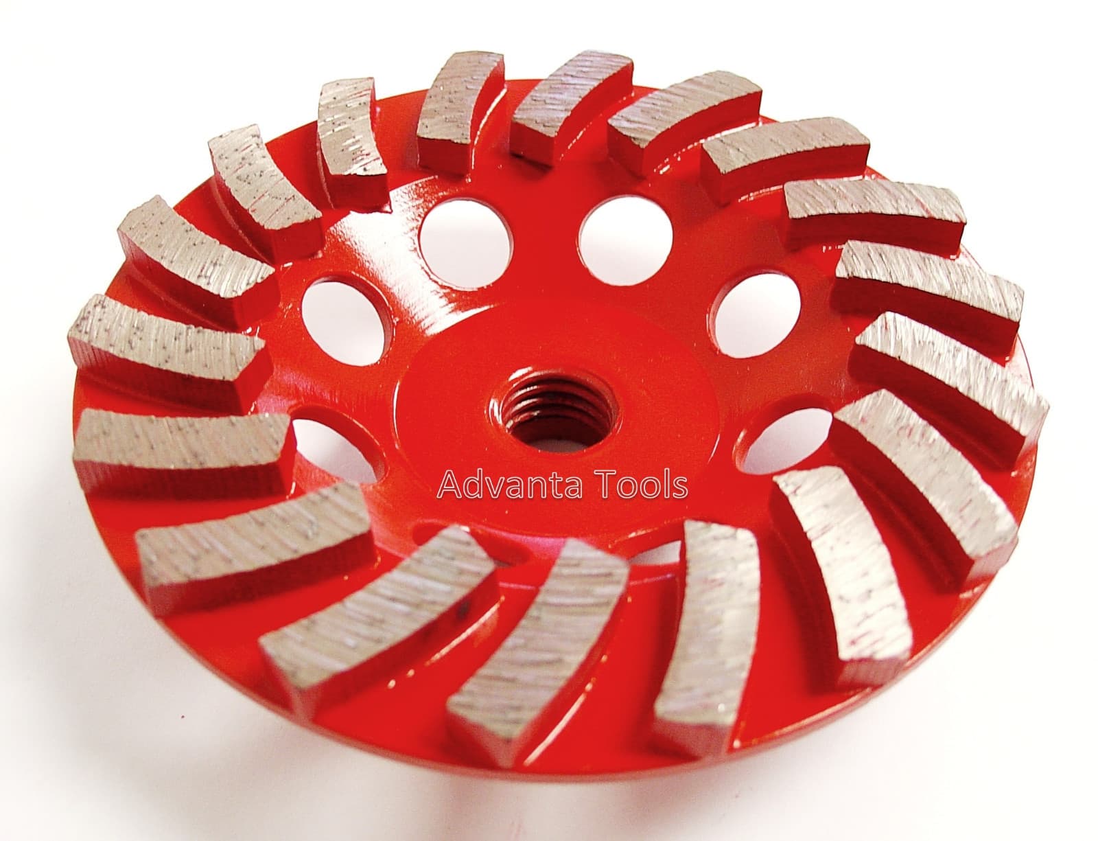 4.5" Spiral Turbo Concrete Diamond Grinding Cup Wheel 18seg 5/8”-11 Arbor 2