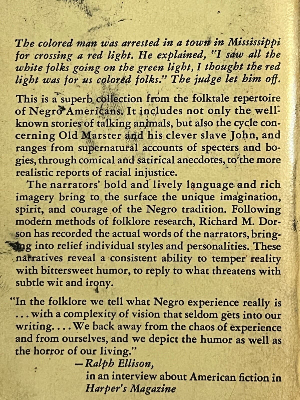 American Negro Folktales Richard Dorson African American History Book 1968 3