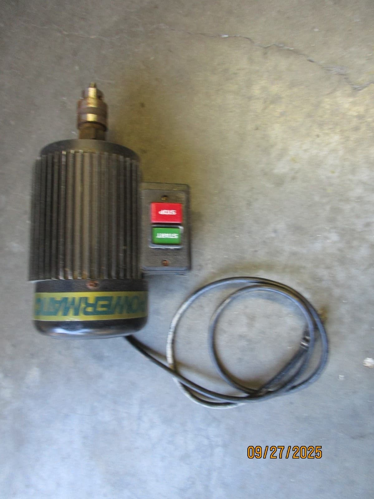 Powermatic 719A Mortiser Electric Motor 1hp w On/Off Switch 2