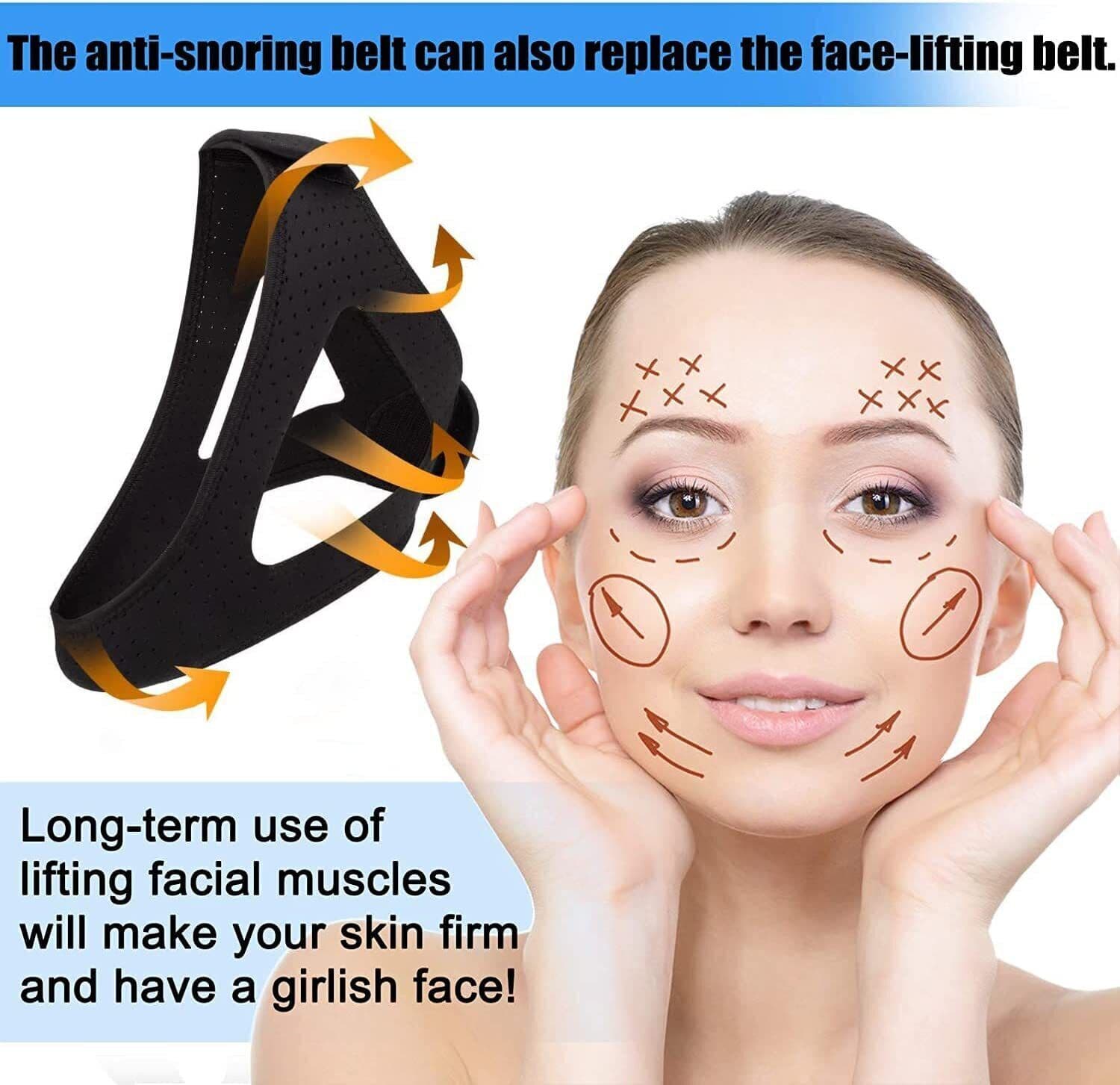 Anti Snore Chin Strap Stop Snoring Sleep Apnea Belt Jaw Support solution Safety 6