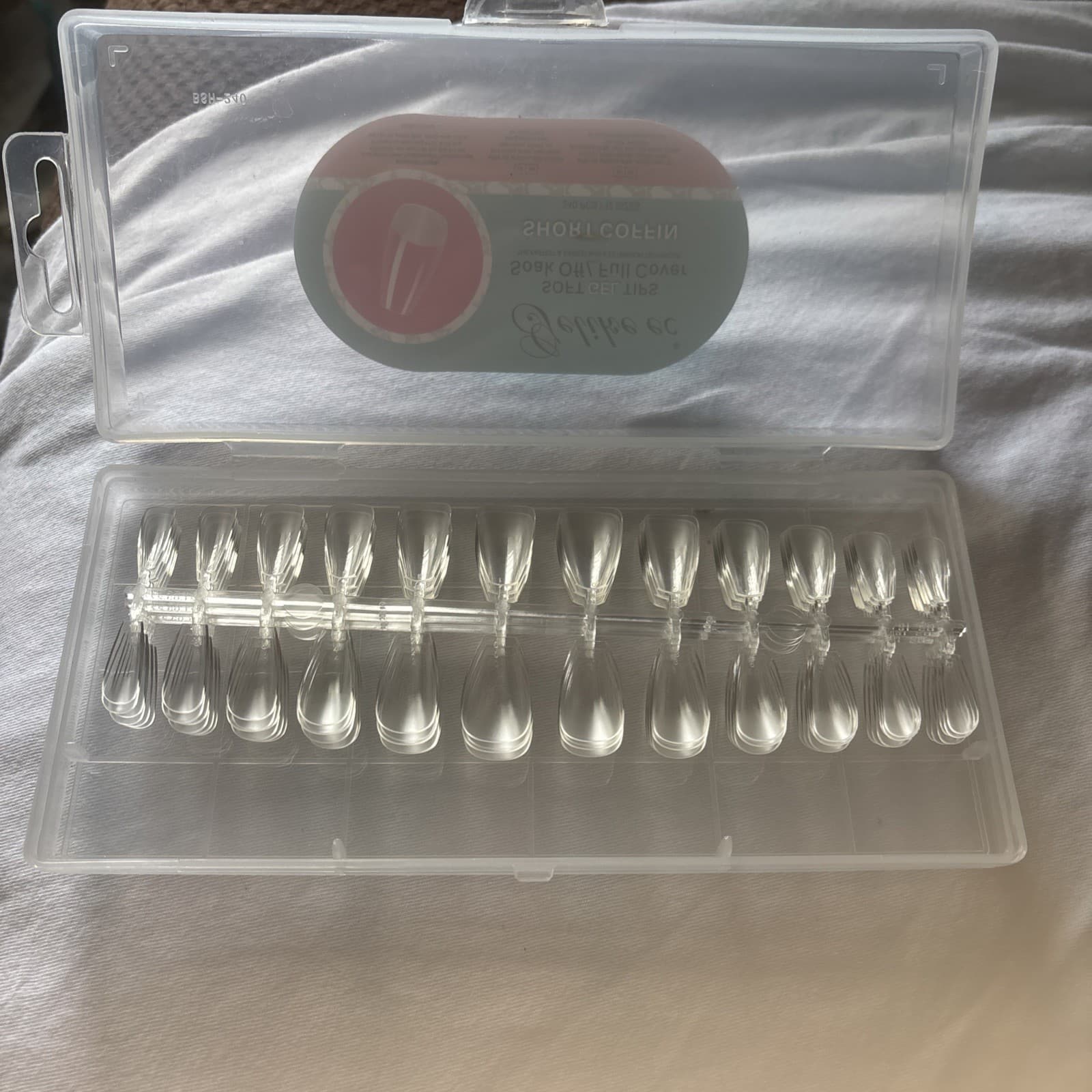 Gelike EC Soft Gel Tips Soak Off Full Cover Short Coffin 2