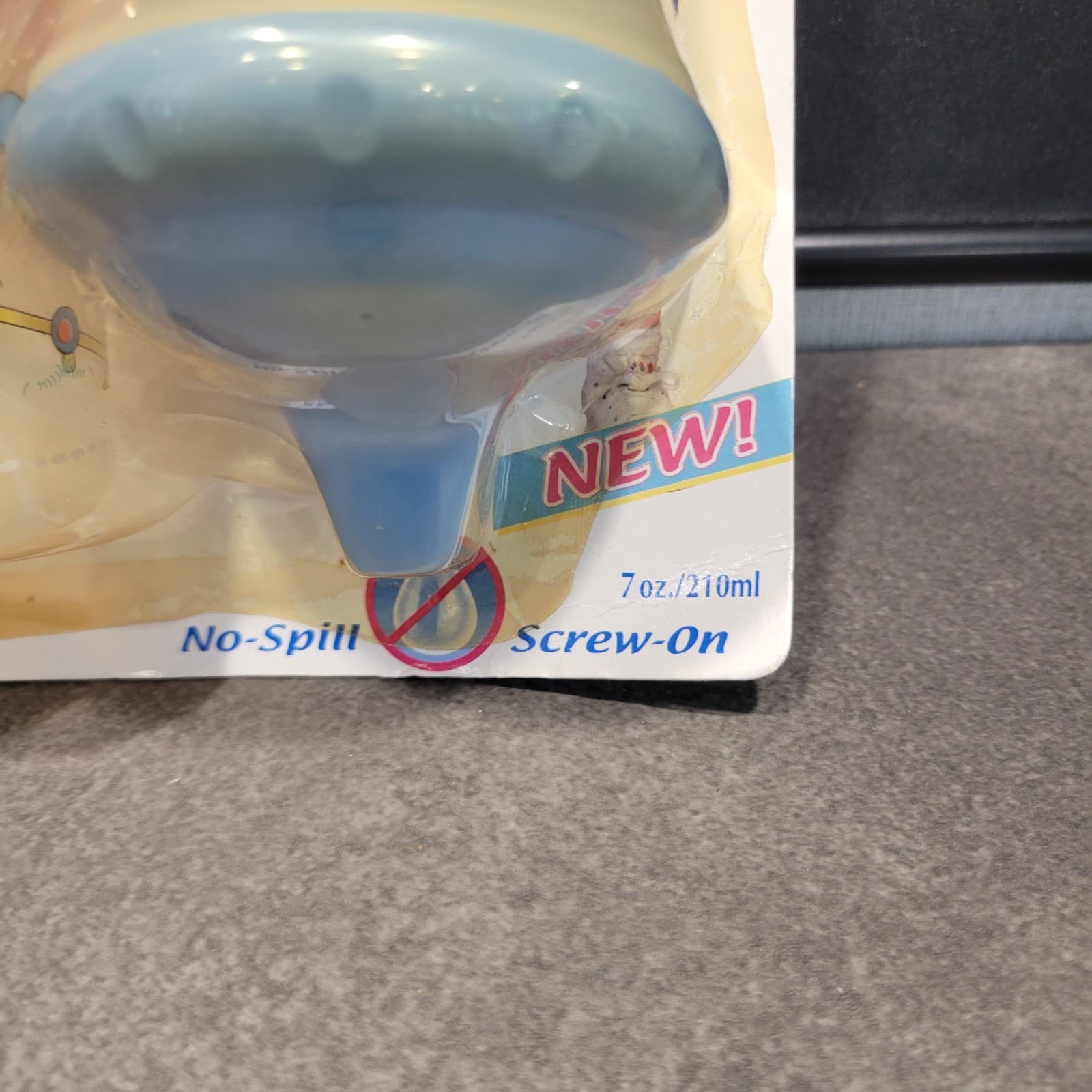 New 1999 NOS Luv N Care No Spill Sippy Cup Set Of 2 Boy Dual-flo Valve 6