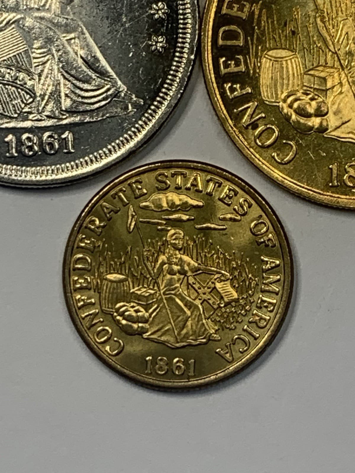 1861 CSA Confederate States Of America COPY Restrike Coin Lot Of 3**XKRLX6785 4