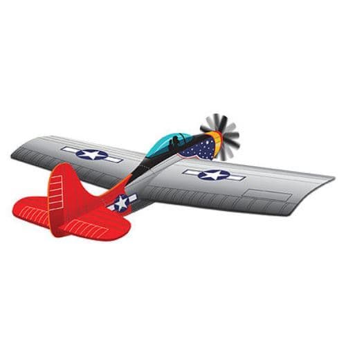 Airplane Kids Kite Air Force Thunderbolt + RipStop + Line + Prop + Tails + Clip 2