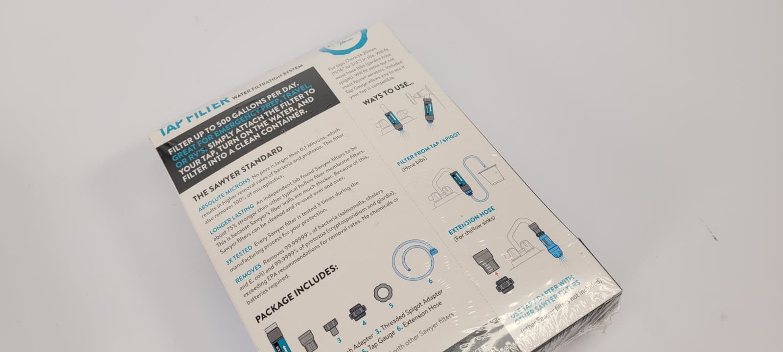 Sawyer Tap Filter Water Filtration System Fast Emergency Water SP134 5