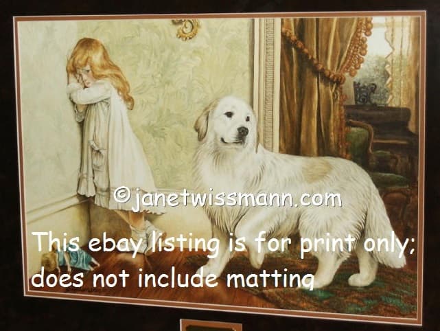 Large 16x23" ARTIST'S PROOF PRINT Great Pyrenees Dog A/P Edition size 95 signed 2