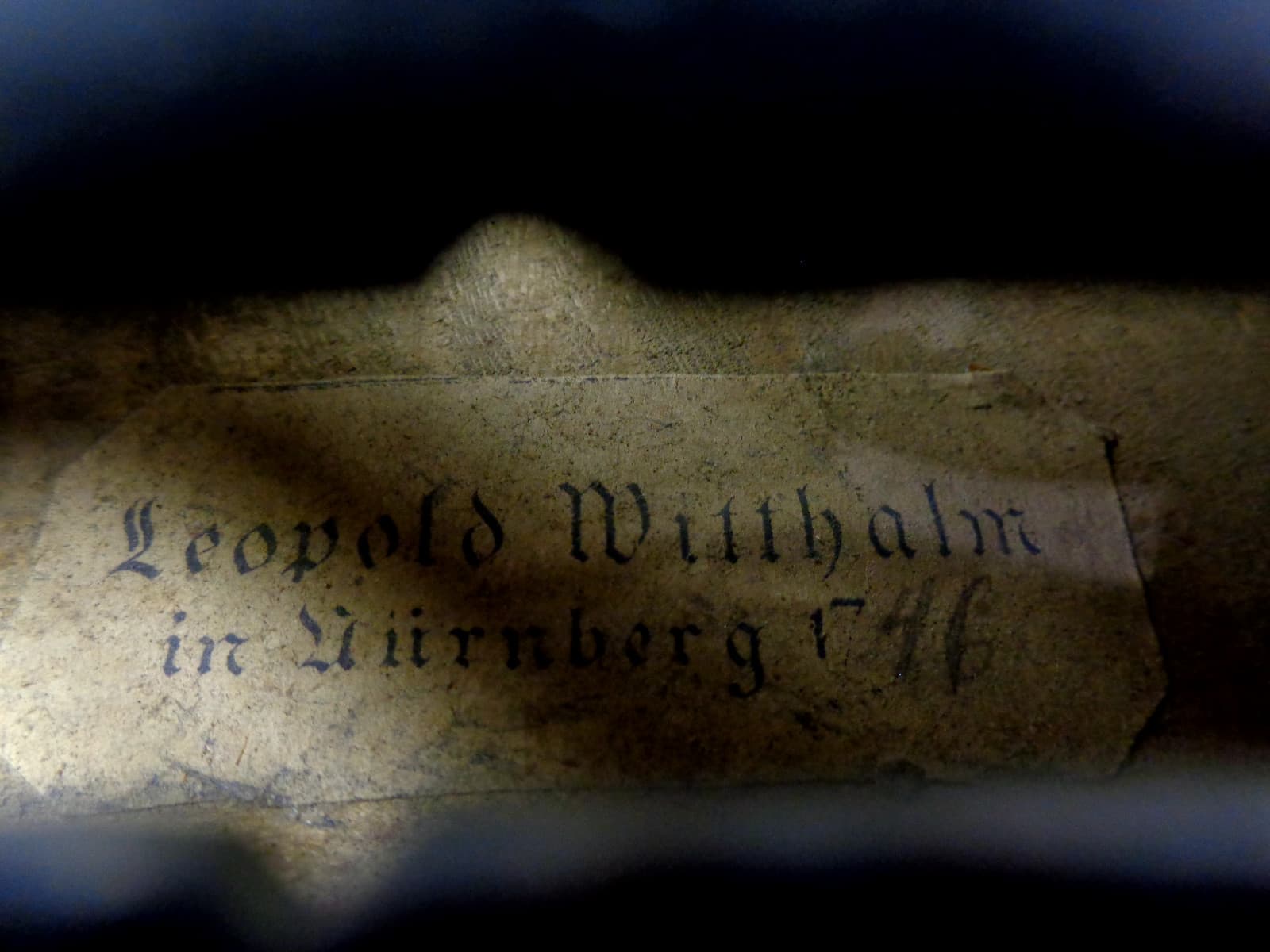 Vintage Leopold Witthalm  Violin Nurnberg Dated 1746 project for repair 5